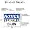 Signmission Sprinkler Drain, 24 in W x Rectangle, Aluminum OS-2PACK-NS-A-1824-L-18396 - alternate 5